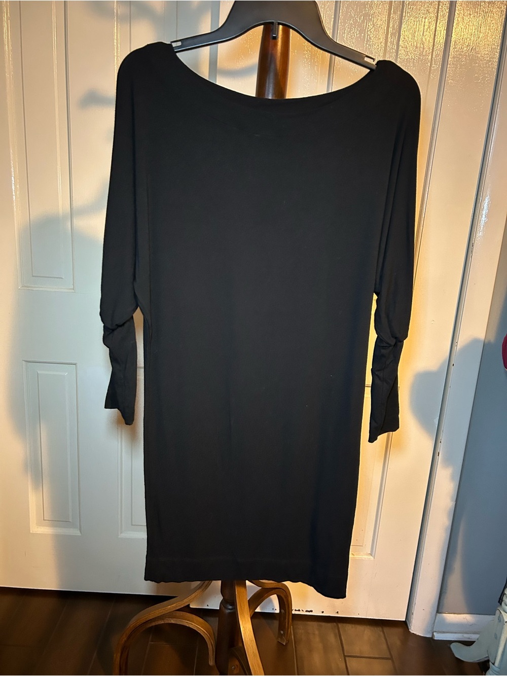 French Connection Black Long-Sleeve Boatneck Dress
